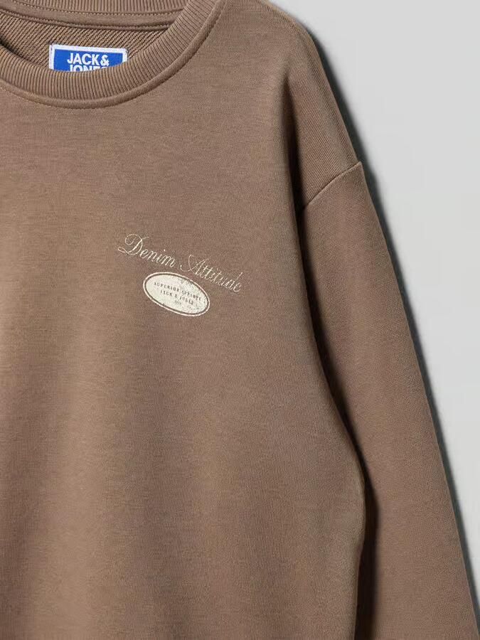 Jack & jones Sweatshirt met Labelprint Model 'DOVER'