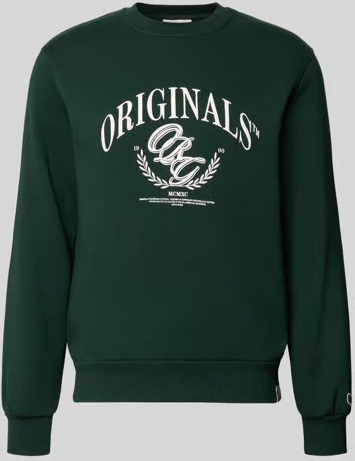 Jack & jones Sweatshirt met labelprint model 'FREDERIKSBERG'