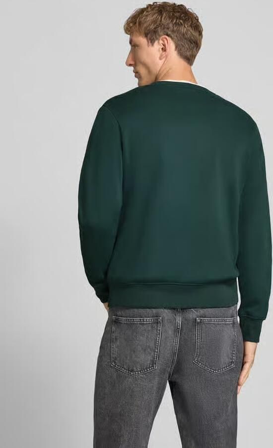 JACK & JONES regular fit sweater met logo donkergroen - Foto 5