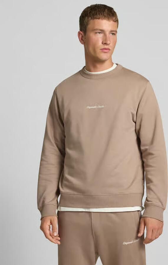 Jack & jones Sweatshirt met ronde hals en labelstitching - Foto 2