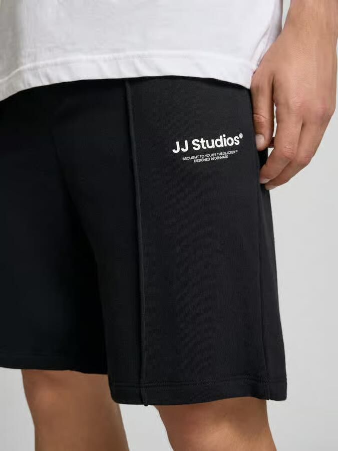 JACK & JONES PANTS STUDIO JPSTKANE relaxed sweatshort zwart - Foto 3