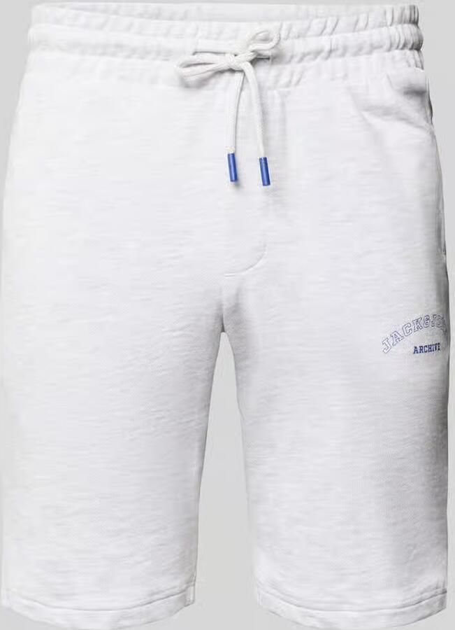 JACK & JONES PANTS STUDIO JPSTGORDON regular sweatshort lichtgrijs - Foto 6