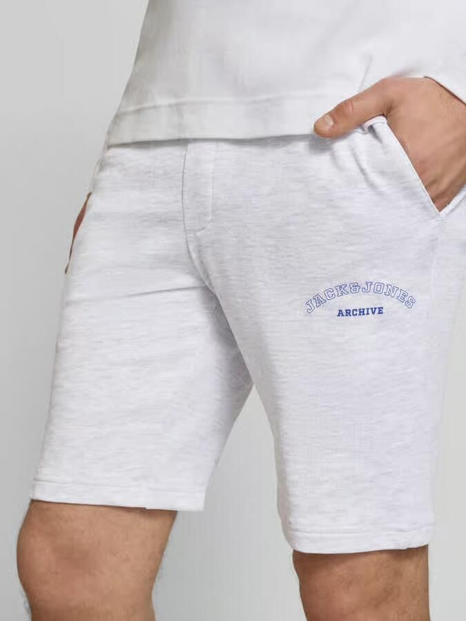JACK & JONES PANTS STUDIO JPSTGORDON regular sweatshort lichtgrijs - Foto 5