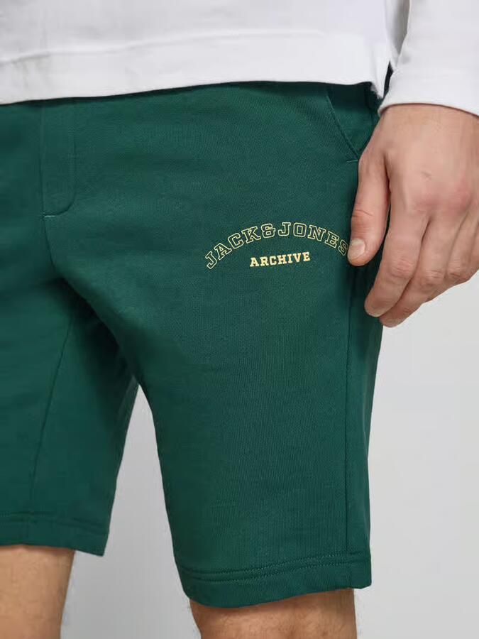 JACK & JONES PANTS STUDIO JPSTGORDON regular sweatshort petrol - Foto 4