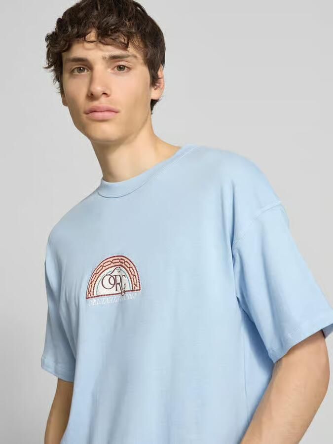JACK & JONES ORIGINALS relaxed T-shirt lichtblauw - Foto 4