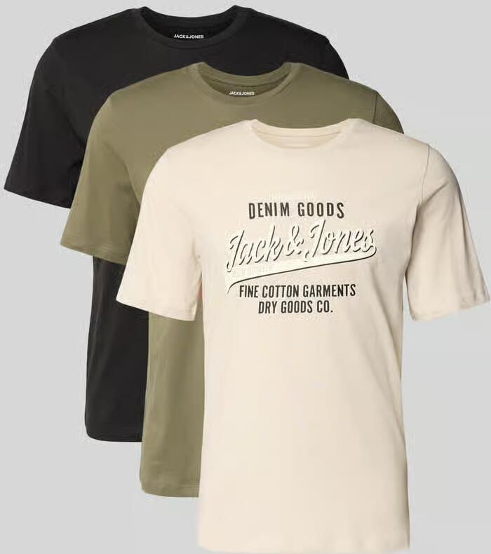 Jack & Jones Shirt met ronde hals JJETHAN TEE SS CREW NECK 3PK MP NOOS (set 3-delig) - Foto 4