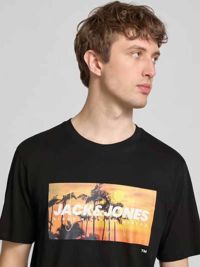 Jack & jones T-shirt met labelprint model 'INDIANA'