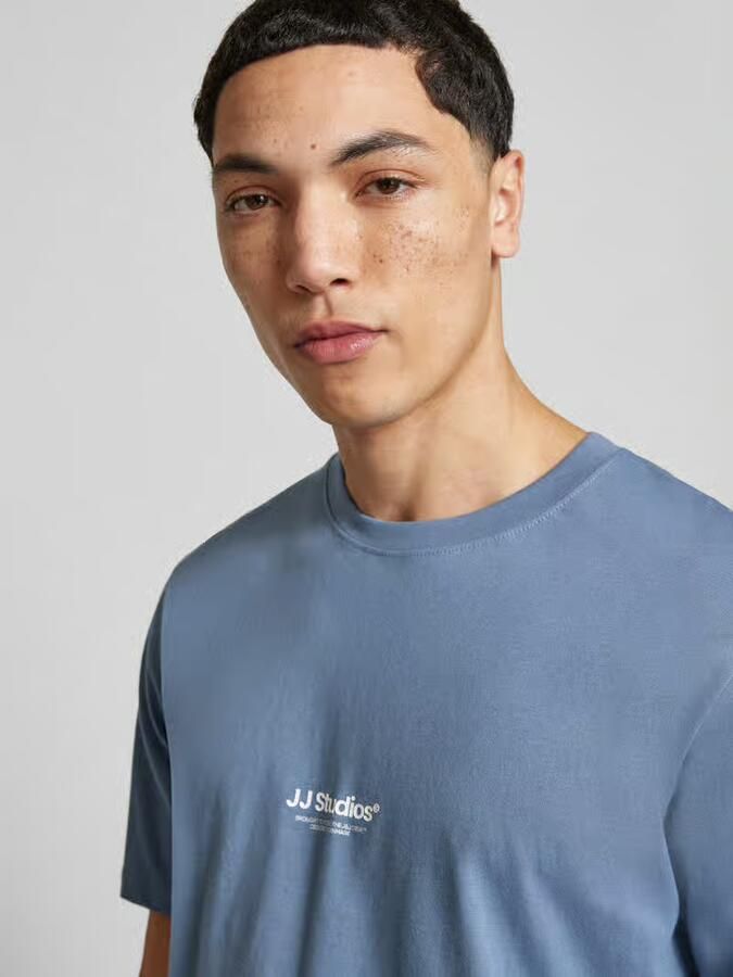JACK & JONES ESSENTIALS relaxed T-shirt blauw - Foto 4