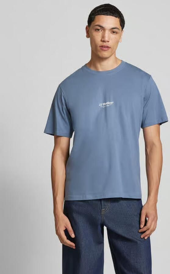 JACK & JONES ESSENTIALS relaxed T-shirt blauw - Foto 6