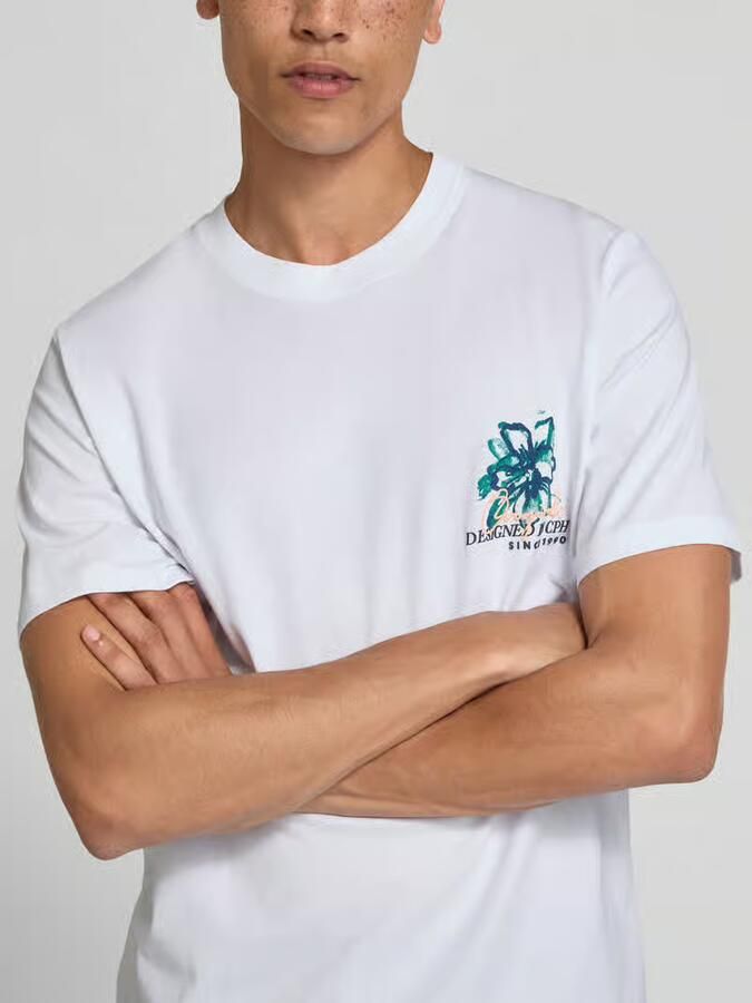 Jack & jones T-shirt met motiefprint en ronde hals
