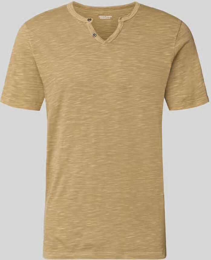 Jack & jones T-shirt Korte Mouw Jack & Jones T-shirt Jack Jones col fendu Slim Fit - Foto 2