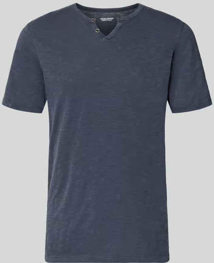 Jack & jones Blauw Marl Katoenen T-shirt met Korte Mouwen Blue Heren - Foto 4