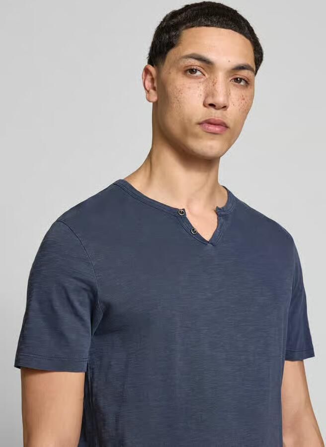 Jack & jones Blauw Marl Katoenen T-shirt met Korte Mouwen Blue Heren - Foto 3