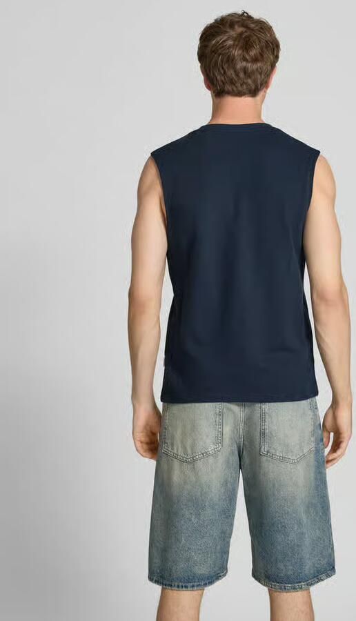 Jack & jones Tanktop met structuurpatroon en ronde hals
