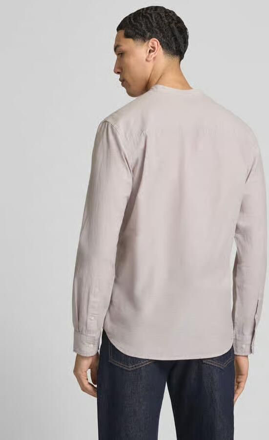 JACK & JONES ESSENTIALS regular casual overhemd met linnen beige - Foto 3