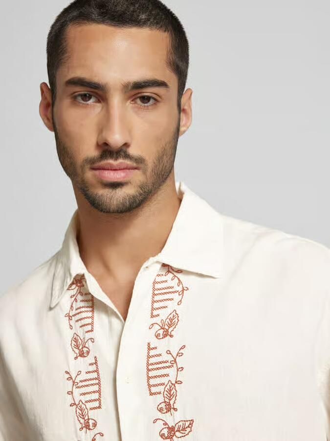 Jack & jones Vrijetijdsoverhemd van een mix van linnen en viscose model 'ORMILOS' - Foto 2