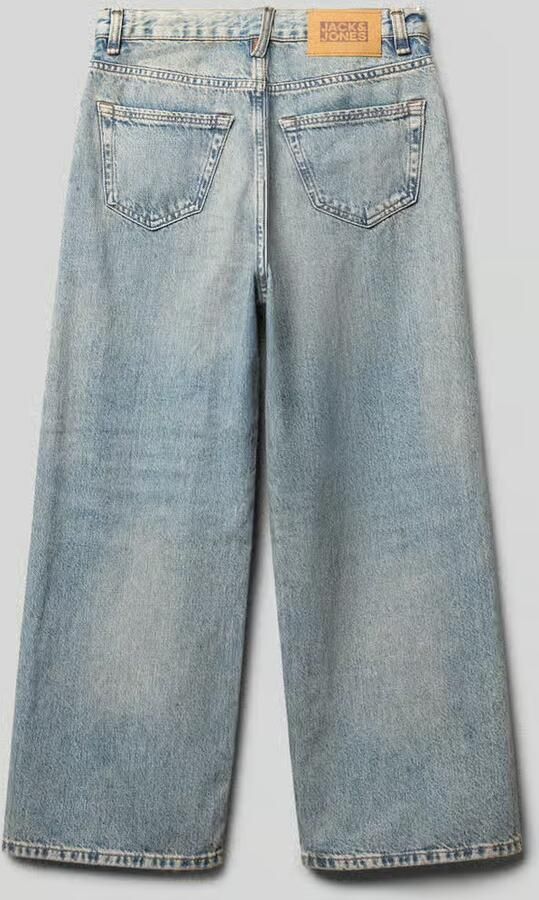 JACK & JONES JUNIOR high waist wide leg jeans light blue denim - Foto 3