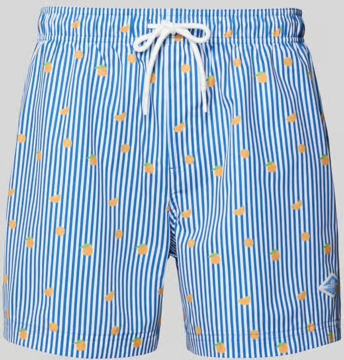 JACK & JONES PANTS STUDIO zwemshort JPSTMAUI BREEZE blauw wit - Foto 4