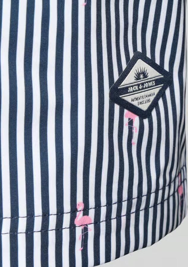 JACK & JONES PANTS STUDIO zwemshort JPSTMAUI BREEZE donkerblauw wit - Foto 3