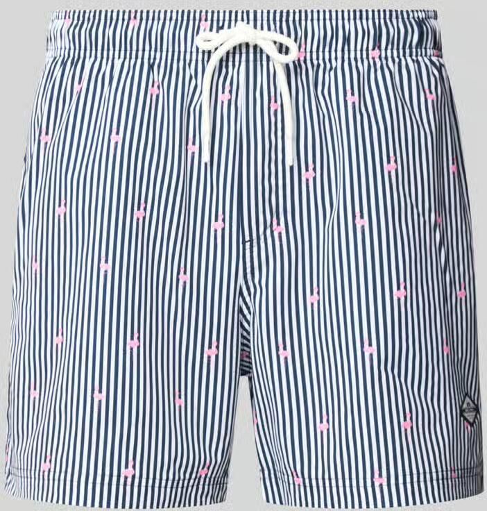 JACK & JONES PANTS STUDIO zwemshort JPSTMAUI BREEZE donkerblauw wit - Foto 4