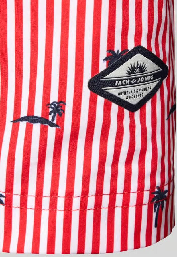 JACK & JONES PANTS STUDIO zwemshort JPSTMAUI BREEZE rood wit - Foto 4