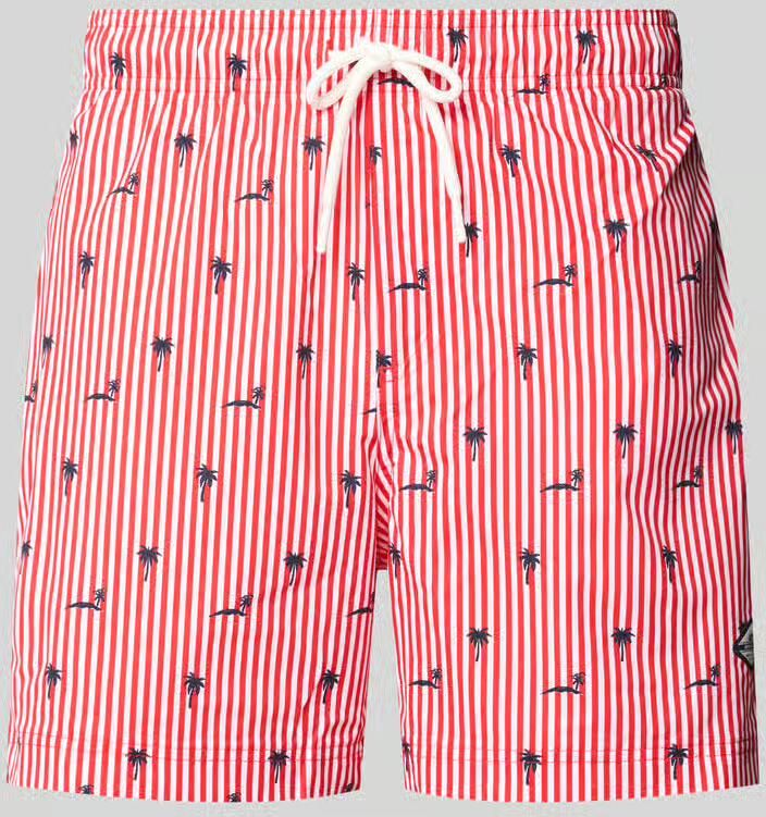 JACK & JONES PANTS STUDIO zwemshort JPSTMAUI BREEZE rood wit - Foto 5
