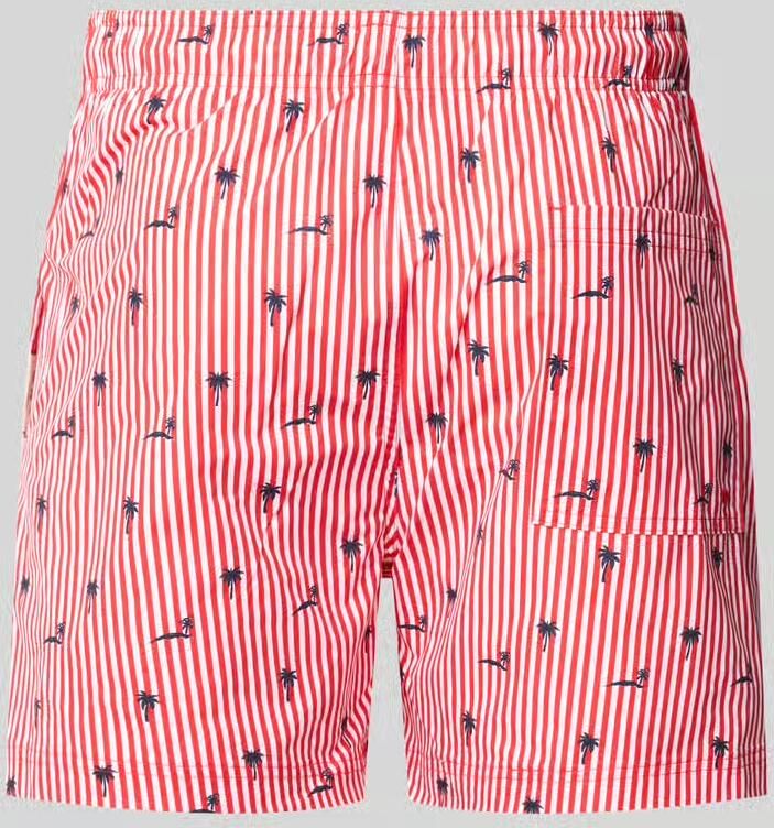 JACK & JONES PANTS STUDIO zwemshort JPSTMAUI BREEZE rood wit - Foto 4