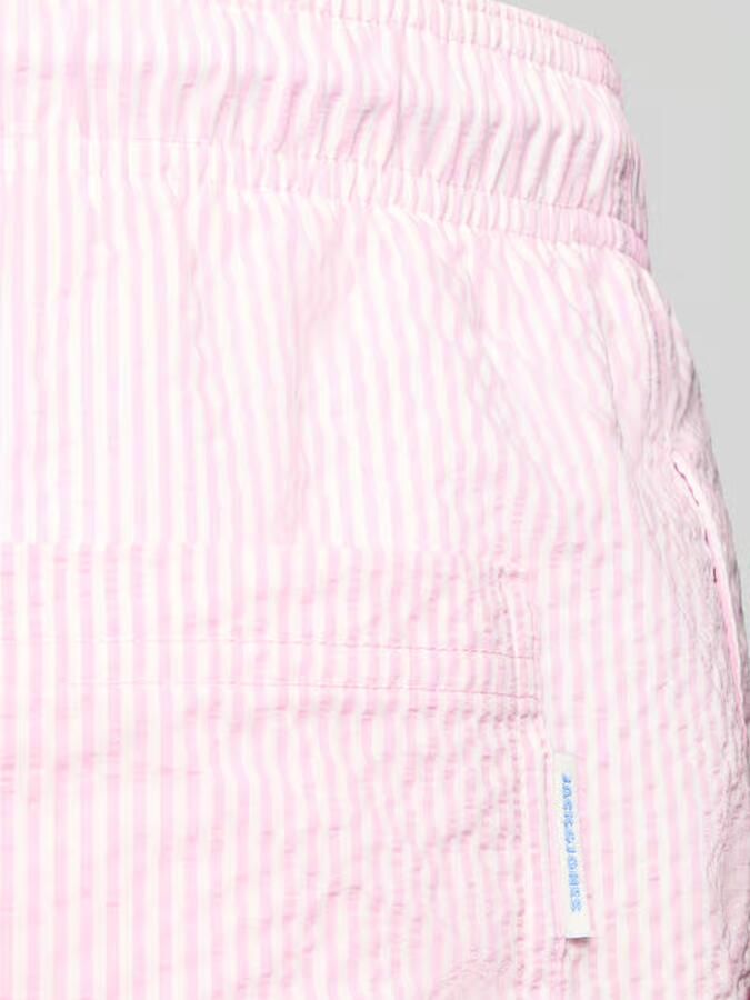 Jack & jones Zwembroek van seersucker met elastische band model 'MAUI OCEAN' - Foto 4