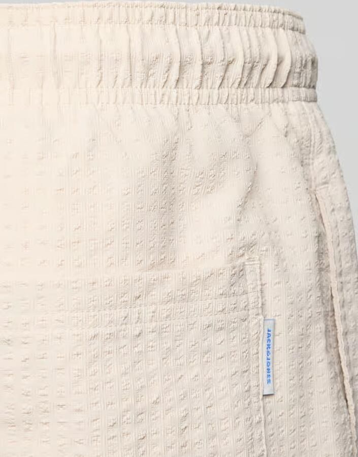 Jack & jones Zwembroek van seersucker met elastische band model 'MAUI OCEAN'