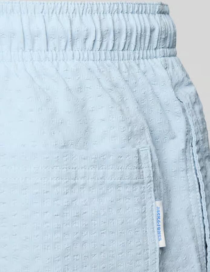 Jack & jones Zwembroek van seersucker met elastische band model 'MAUI OCEAN' - Foto 3