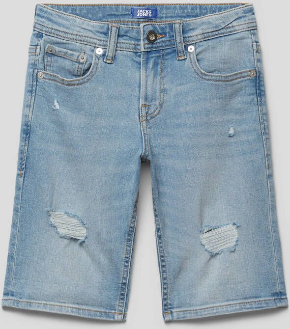 Jack & jones Korte jeans in destroyed-look model 'RICK'