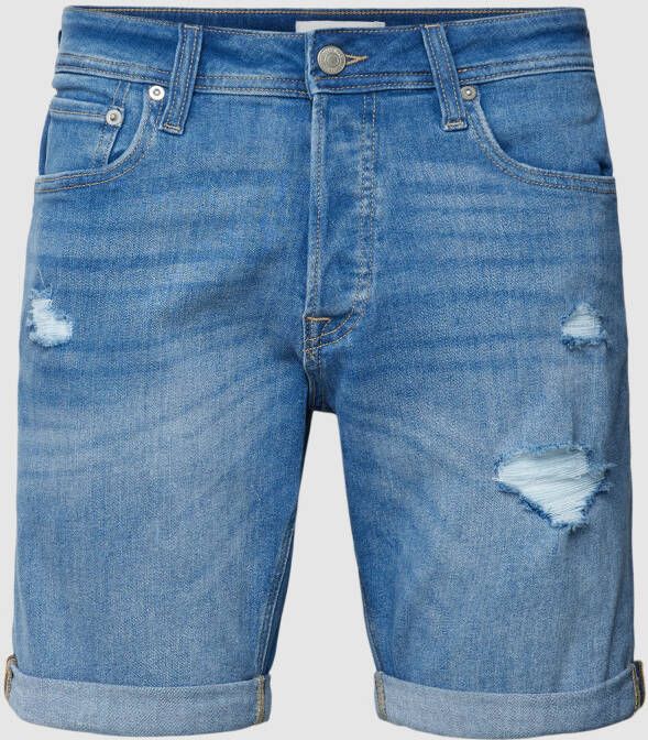 Jack & jones Korte regular fit jeans met steekzakken model 'Rick'