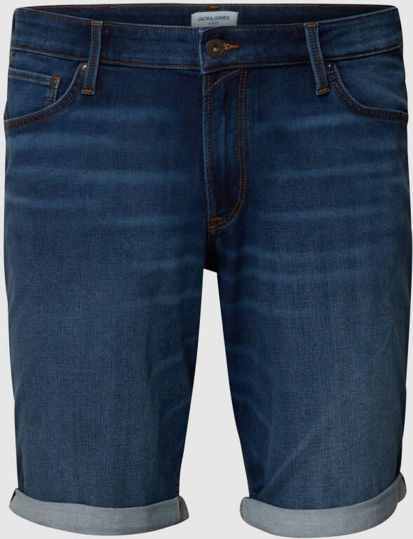 Jack & Jones Plus Korte PLUS SIZE jeans met labelpatch