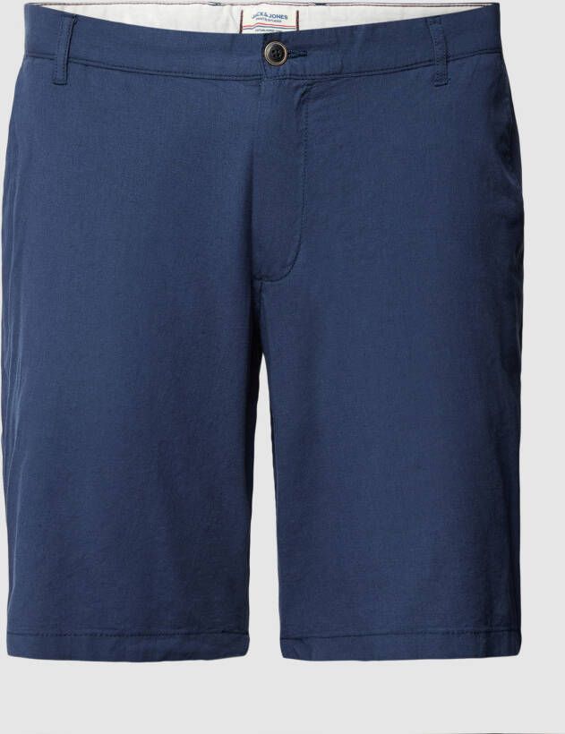 Jack & Jones Plus Korte PLUS SIZE regular fit broek met linnen model 'DAVE'