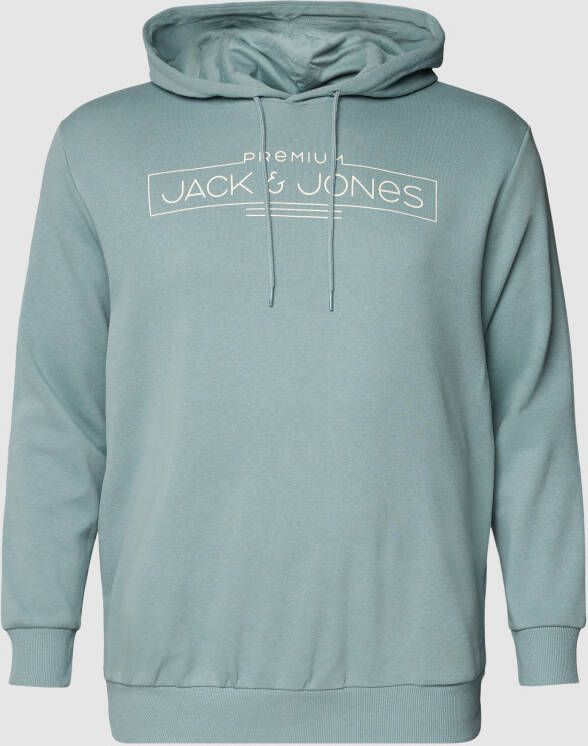 Jack & Jones Plus SIZE hoodie met labelprint