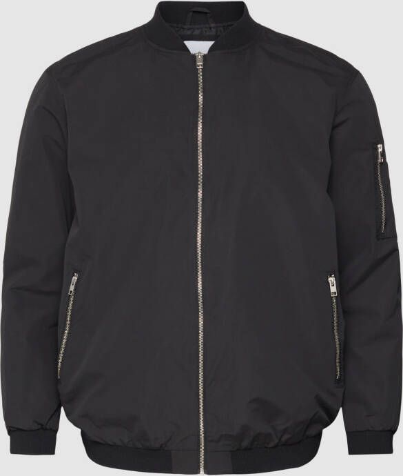 Jack & Jones Plus SIZE jack met geribde ronde hals model 'BOMBER'