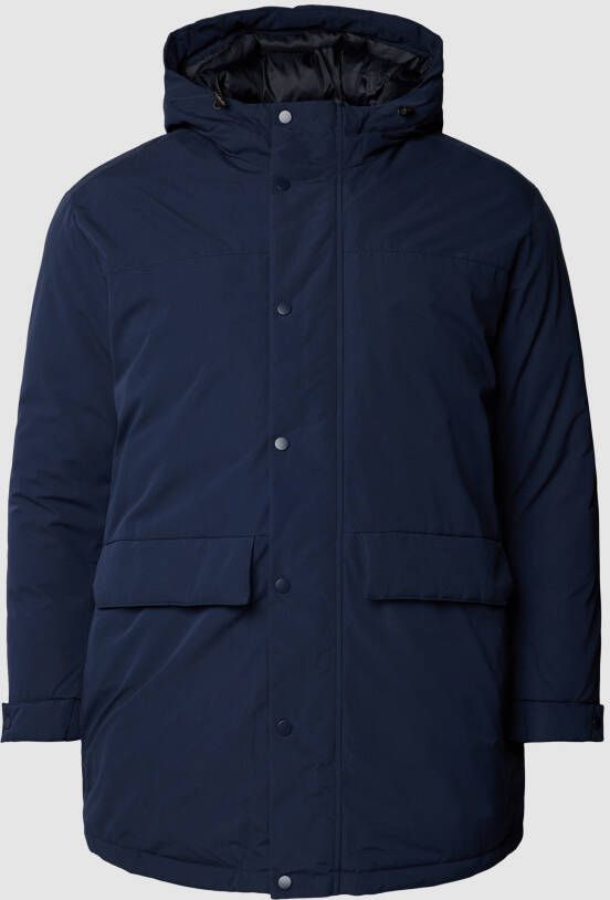 JACK & JONES PLUS SIZE gewatteerde jas JJCHAMP Plus Size donkerblauw