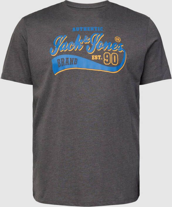 Jack & Jones Plus SIZE T-shirt in gemêleerde look model 'ELOGO'