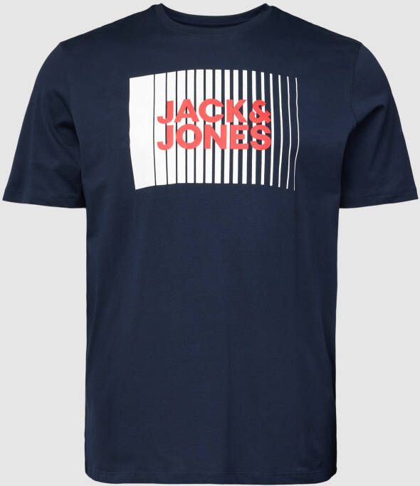 Jack & Jones Plus SIZE T-shirt met labelprint model 'ECORP'