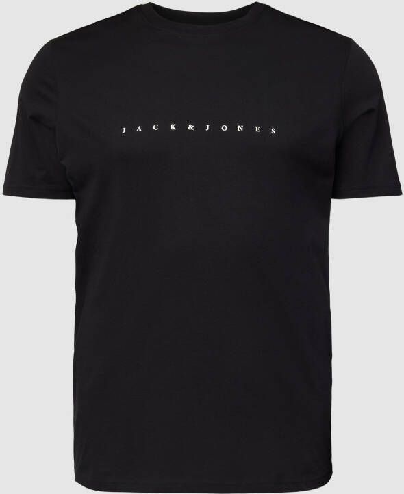 Jack & Jones Plus SIZE T-shirt met labelprint model 'ESTAR'
