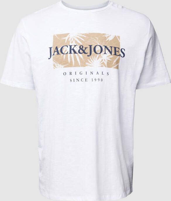 Jack & Jones Plus SIZE T-shirt met labelstitching