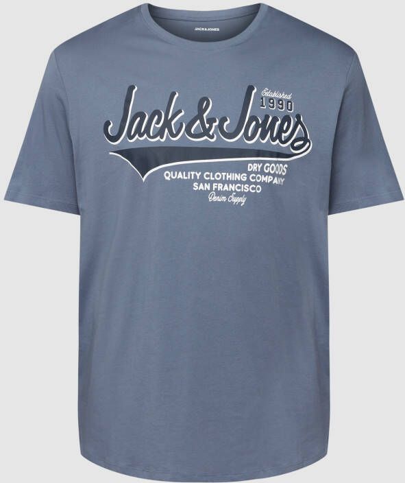 Jack & Jones PlusSize Shirt met ronde hals JJELOGO TEE SS O-N 2COL 22 23 NOOS PLS