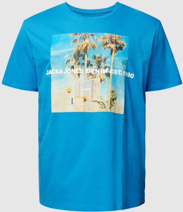 Jack & Jones Plus SIZE T-shirt met motiefprint model 'GEM'