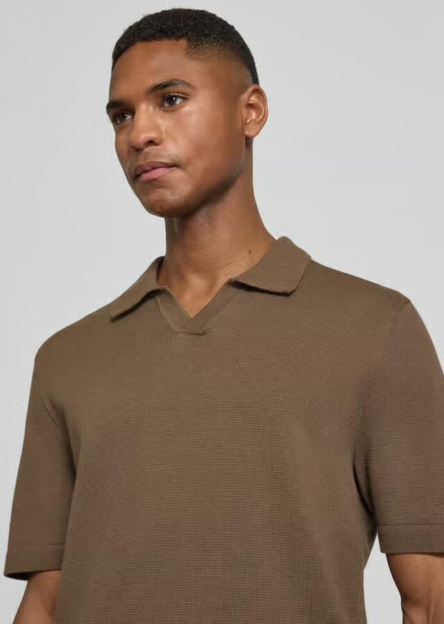 JACK & JONES Premium Gebreid shirt met V-hals Model 'MILANO'