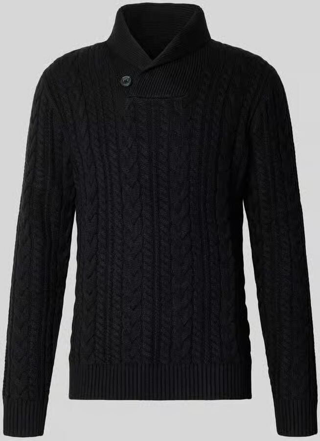 JACK & JONES Premium Gebreide pullover met kabelpatroon model 'CALLUM'