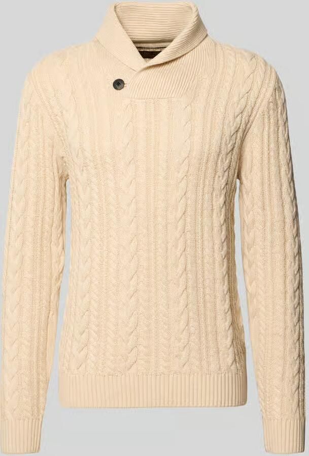 JACK & JONES Premium Gebreide pullover met kabelpatroon model 'CALLUM'