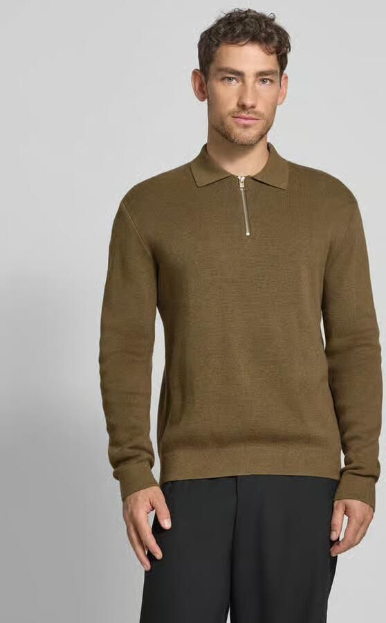 JACK & JONES Premium Gebreide pullover met ribboorden model 'MILANO' - Foto 2