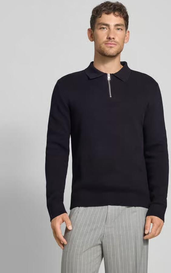 JACK & JONES Premium Gebreide pullover met ribboorden model 'MILANO' - Foto 2