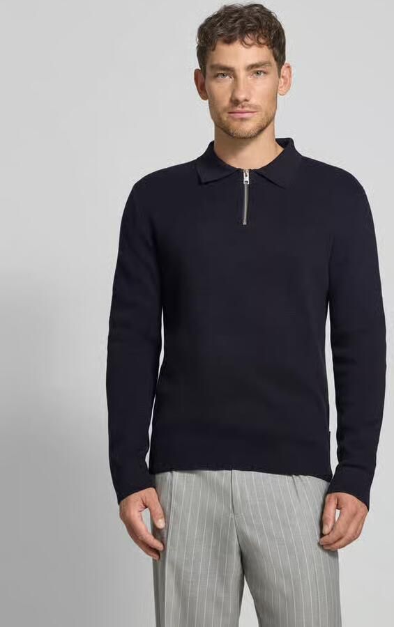 JACK & JONES Premium Gebreide pullover met ribboorden model 'MILANO' - Foto 9