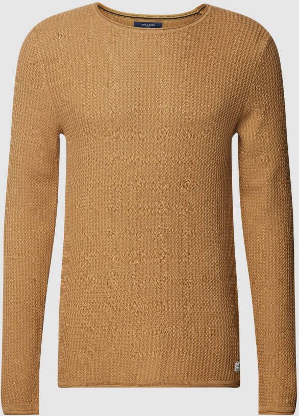 Jack & Jones Premium Gebreide pullover met ronde hals model 'Carlos'